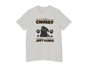 a white t - shirt with a black dog's paw print