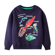 Vollarm-Jungen-Sweatshirt Jungen-Tücher