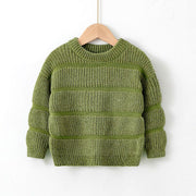 Langärmliger grüner Jungen-Strickwaren-Jungen-Kind-Pullover