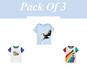 T-Shirts aus Baumwolle für Jungen, Sommer-T-Shirts und Tops für Babys, Jungen, Adler, lustiges Design, T-Shirt für Kleinkinder, Kinderkleidung, Geschenk für Jungen, 3 Stück