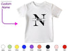 a t - shirt with the letter n on it