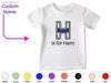 a white t - shirt with the word h is for harry on it