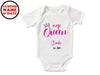 Baby Girl's Custom Name & Date Bodysuit With Text Nap Queen