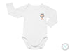 Custom Name And Date Long Sleeve Baby Bodysuit for Boy with "Chief Cuteness Officer"