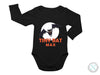 a black bodysuit with the words tiny bat max on it