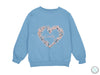 Girls Custom Autumn Sweatshirt Gift with of Floral Heart