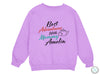 a purple sweatshirt with the words best adventures with a teapot on it