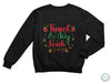 a black sweatshirt with a christmas message on it