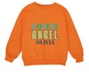 an orange sweatshirt with the words lovely angel on it