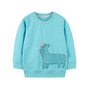 Little Unicorn Round Neck Sweat Shirt for Girls   (Teal)