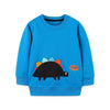 Sweatshirt mit Spinosaurus-Aufdruck „Hello“ (Blau)