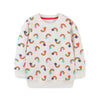 Sweatshirt mit kleinem Regenbogenmuster (Creme)