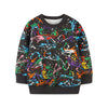 Color Splash Rundhals-Sweatshirt (Schwarz)