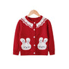 SkipStars Full Sleeve Bunny Theme  Girls Cardigan, Mulitcolours