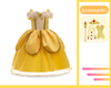 Princess Belle Inspired Girls Dress for Princess