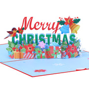 Handmade Merry Christmas Pop Up Greeting Card