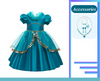 Princess Jasmine Inspired Girls Costume Cosplay Fancy Dress