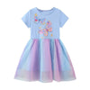 Prinzessin Kleid Schmetterling Thema Kurzarm Mädchen Sommerkleid Geschenk | Kleinkind Kind Baby Mädchen Kleid Geschenk Prinzessin Mädchen Kleider Tücher 2-8 Jahre