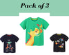 Jungen T-Shirts aus Baumwolle Sommer T-Shirts &amp; Tops für Baby Jungen | Dragon, Dino Circus Kleinkind Jungen T-Shirts Kleidung Geschenk für Jungen Outfit Packung mit 3 Oberteilen