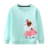 Langärmliges Mädchen-Sweatshirt mit Cartoon-Muster