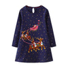 Long-Sleeve Santa&Stars Girls Dress