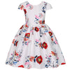 Short Sleeve Floral Girl Dress