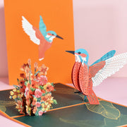 Personalized 3D Handmade Hummingbird & Flower Pop-Up Greeting Card Gift: Perfect for Thinking of You, Congrats, Birthday and Thank You