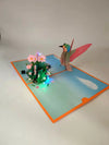 Personalized Hummingbird Pop-Up Greeting Card for Birthday - Handmade 3D Card for Thoughtful Congrats & Thank You Gifts