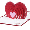 Personalized 3D Pop-Up Heart Romantic Greeting Card-Handmade 'Thinking of You' or 'Congratulations' for a Unique Wedding, Thank You Gift