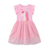 Einhorn mit Rüschenärmeln Tutu Mädchen rosa Sommerkleid