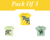 T-Shirts aus Baumwolle für Jungen, Sommer-T-Shirts und Tops für Jungen, Dinosaurier-Muster | Kleinkind Jungen Shirt Kinderkleidung Geschenk für Jungen 3er Pack