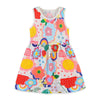 Girls Sleeveless Floral Pattern Summer Dress